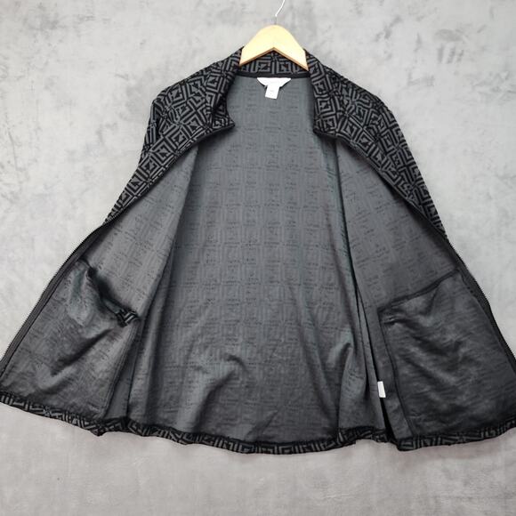 Liz Claiborne Jacket Women’s XXL Zip Front Black Stretch Casual Layering Pockets - Picture 8 of 13